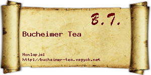 Bucheimer Tea névjegykártya